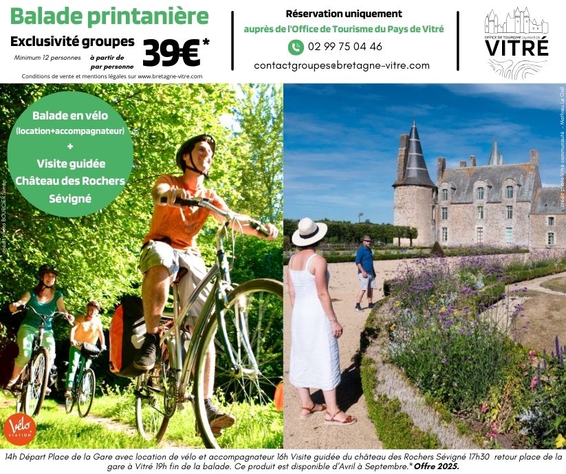 Offre Groupe Printemps 2025 - Office de Tourisme du Pays de Vitré