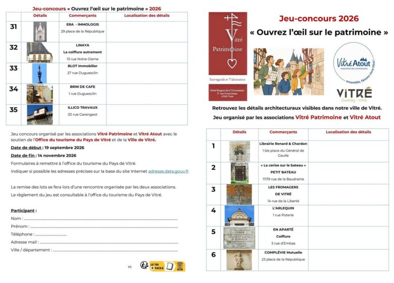Concours « Ouvrez l&rsquo;oeil sur le patrimoine »