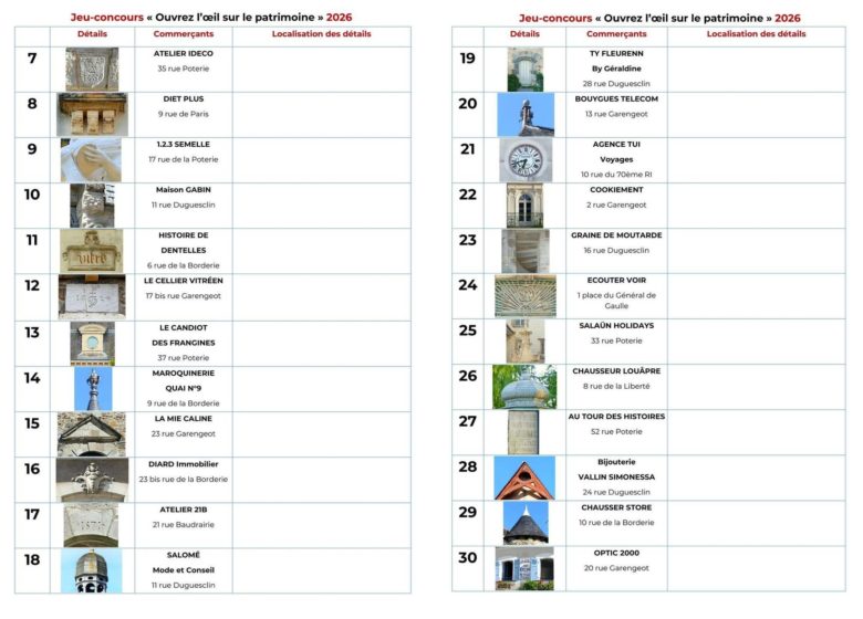 Concours « Ouvrez l&rsquo;oeil sur le patrimoine »