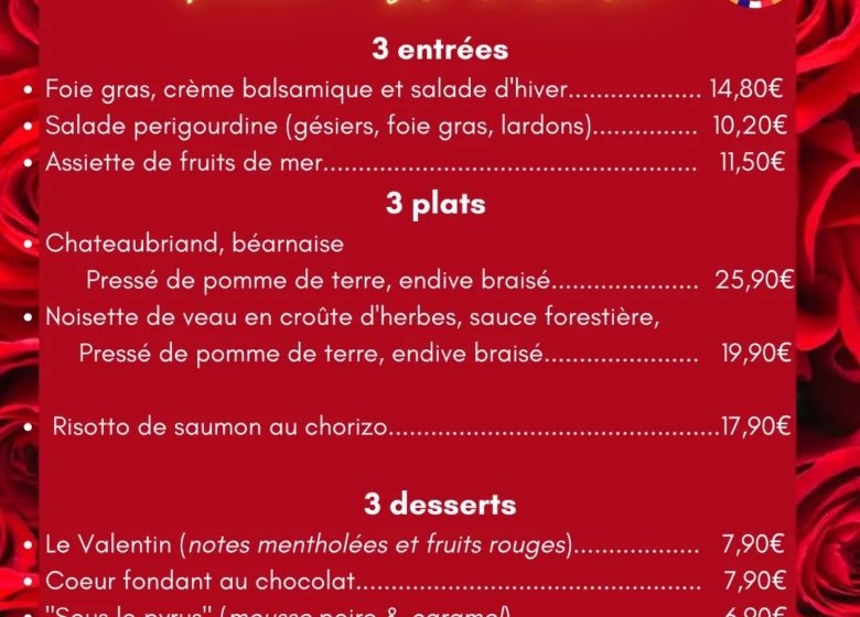 Dîner spécial Saint-Valentin à La Taverne