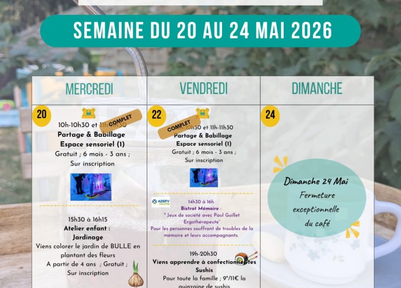 Animations à Bulle, café familial associatif Vitré
