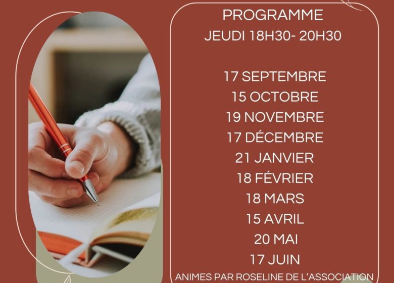 Ateliers d&rsquo;écriture au 21b